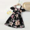 Flower Gown Elegant Floral Fit Dress for Girls with Bel