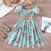 1734805452_L_7-1 Flower Gown Elegant Floral Fit Dress for Girls with Belt