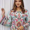 Check and Sleek majolica print co ord set