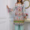 Check and Sleek majolica print co ord set