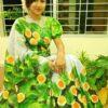 Hand Print Half Silk Sharee