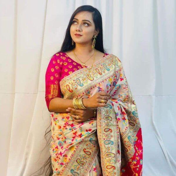 Premium Quality  Half Silk Shari