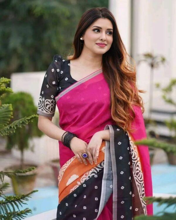 আদুরী প্রিমিয়াম চান্দুরি সিল্ক শাড়ি