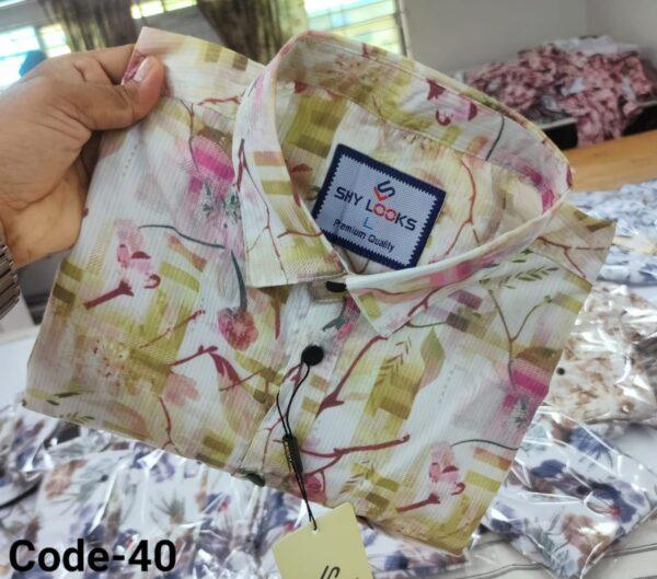 Luxury China Magnet Cotton Signature full Sleeve Print Shirt