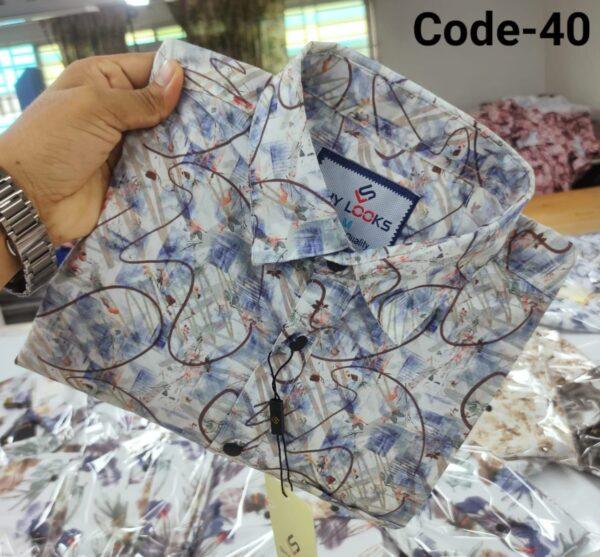 Luxury China Magnet Cotton Signature full Sleeve Print Shirt