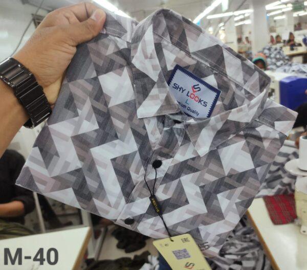 Luxury China Magnet Cotton Signature full Sleeve Print Shirt