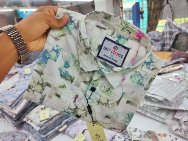 Luxury China Magnet Cotton Signature full Sleeve Print Shirt