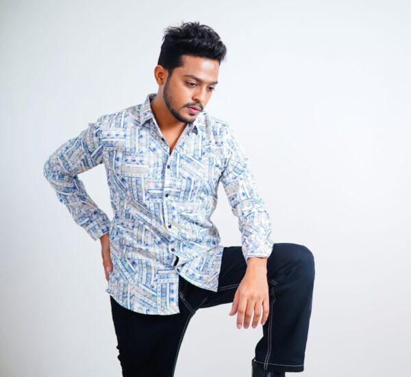 Luxury Popcorn full Sleeve Print Shirt