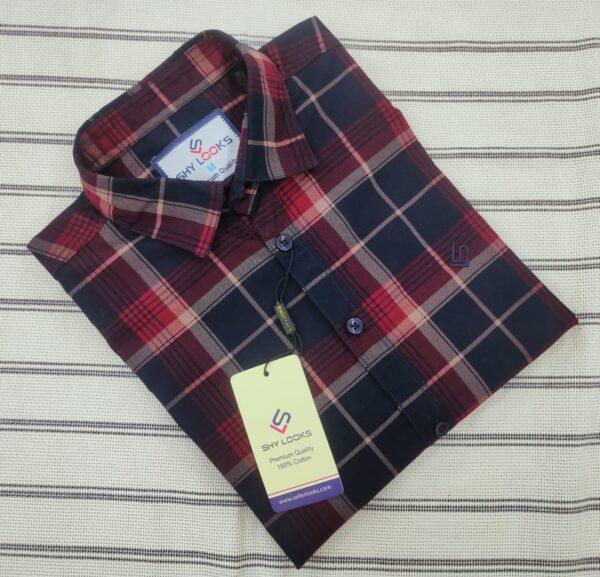 Indian Premium Cotton Double Part Check Shirt (full sleeve)