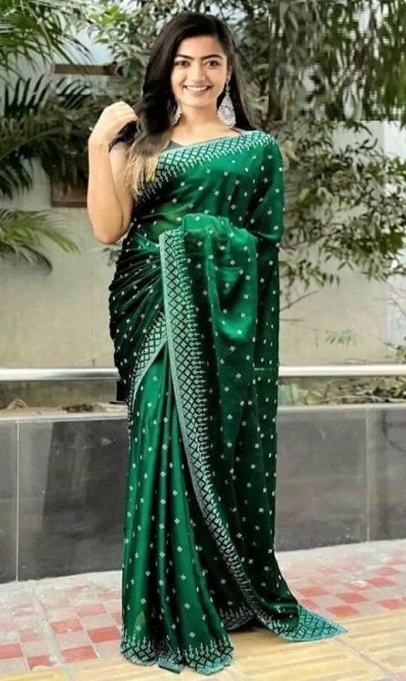 ইন্ডিয়ান হাই কোয়ালিটি জর্জেট শাড়ি সাথে ব্লাউজ পিস