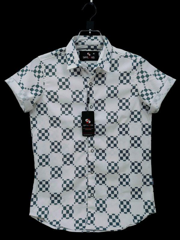 Luxury Popcorn Half Sleeve Print Shirt- Shy Looks
